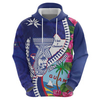 Biba Guam Liberation Day Hoodie Tano y Chamoru Latte Stone Blue