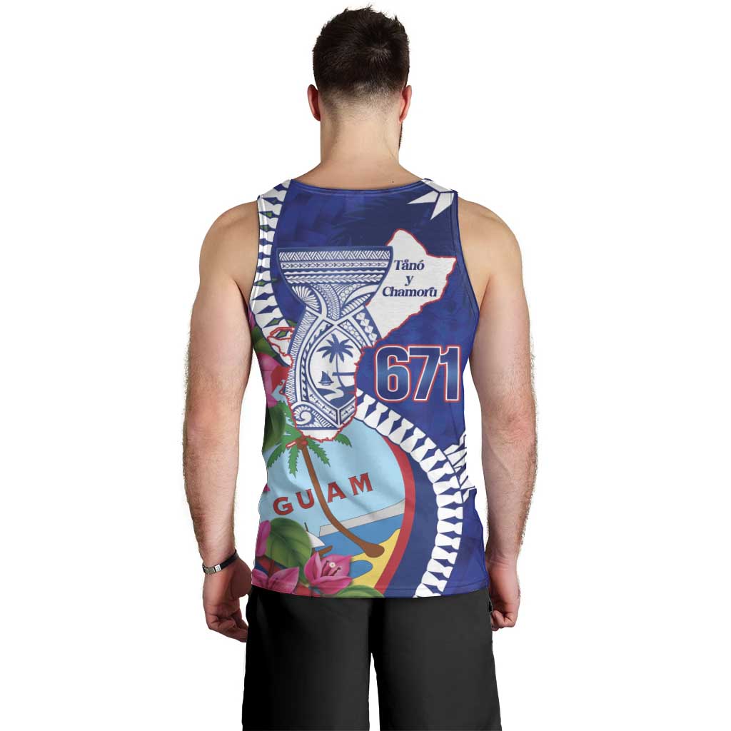 Biba Guam Liberation Day Men Tank Top Tano y Chamoru Latte Stone Blue