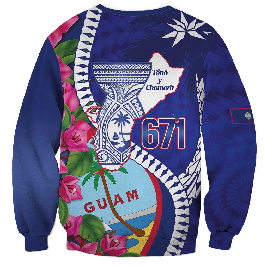 Biba Guam Liberation Day Sweatshirt Tano y Chamoru Latte Stone Blue
