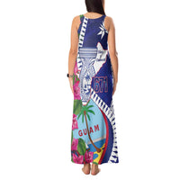 Biba Guam Liberation Day Tank Maxi Dress Tano y Chamoru Latte Stone Blue