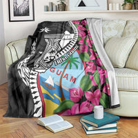Biba Guam Liberation Day Blanket Tano y Chamoru Latte Stone Black LT14 Black - Polynesian Pride