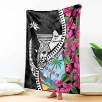 Biba Guam Liberation Day Blanket Tano y Chamoru Latte Stone Black LT14 - Polynesian Pride