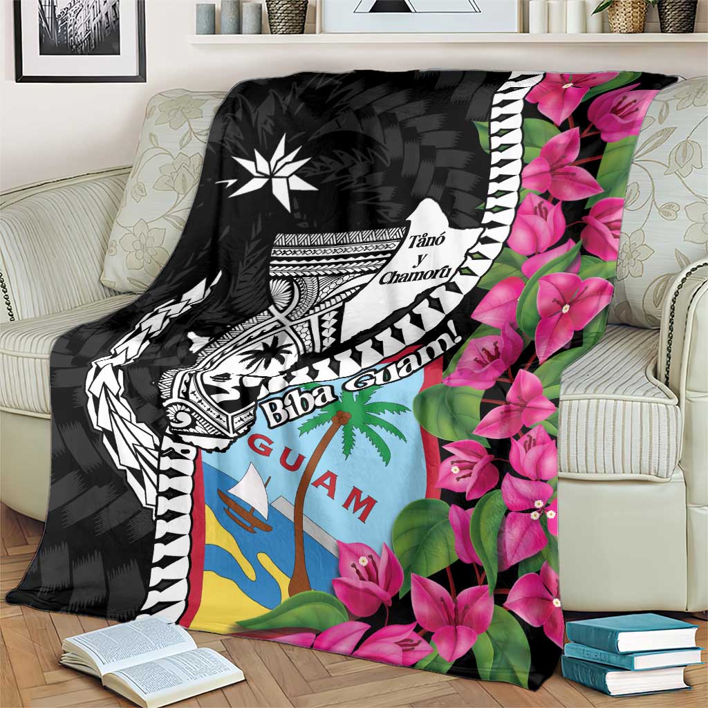 Biba Guam Liberation Day Blanket Tano y Chamoru Latte Stone Black LT14 - Polynesian Pride