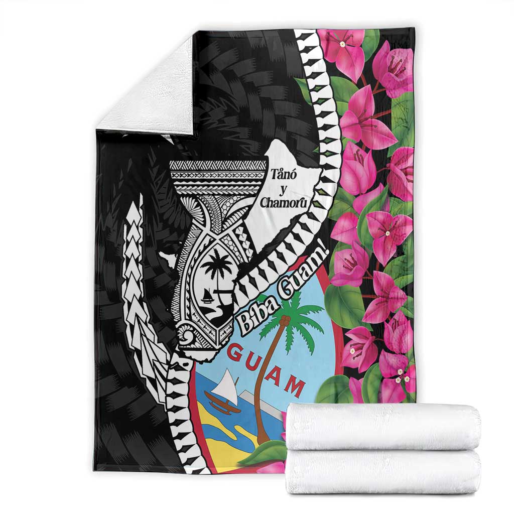 Biba Guam Liberation Day Blanket Tano y Chamoru Latte Stone Black LT14 - Polynesian Pride