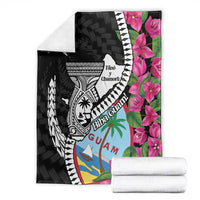 Biba Guam Liberation Day Blanket Tano y Chamoru Latte Stone Black LT14 - Polynesian Pride