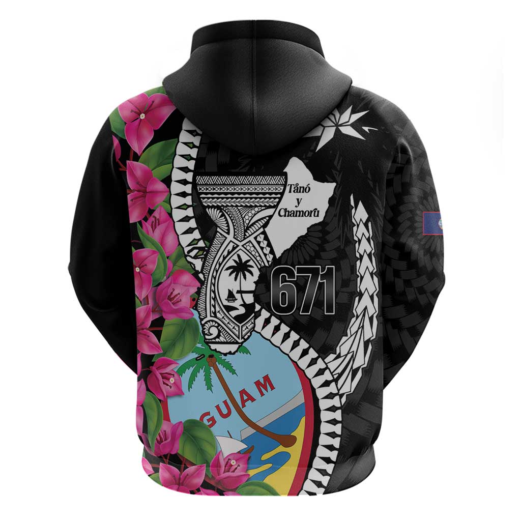 Biba Guam Liberation Day Hoodie Tano y Chamoru Latte Stone Black