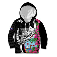 Biba Guam Liberation Day Kid Hoodie Tano y Chamoru Latte Stone Black