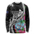 Biba Guam Liberation Day Long Sleeve Shirt Tano y Chamoru Latte Stone Black