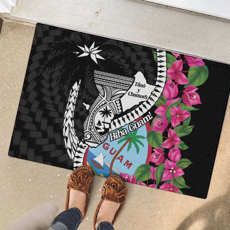 Biba Guam Liberation Day Rubber Doormat Tano y Chamoru Latte Stone Black 