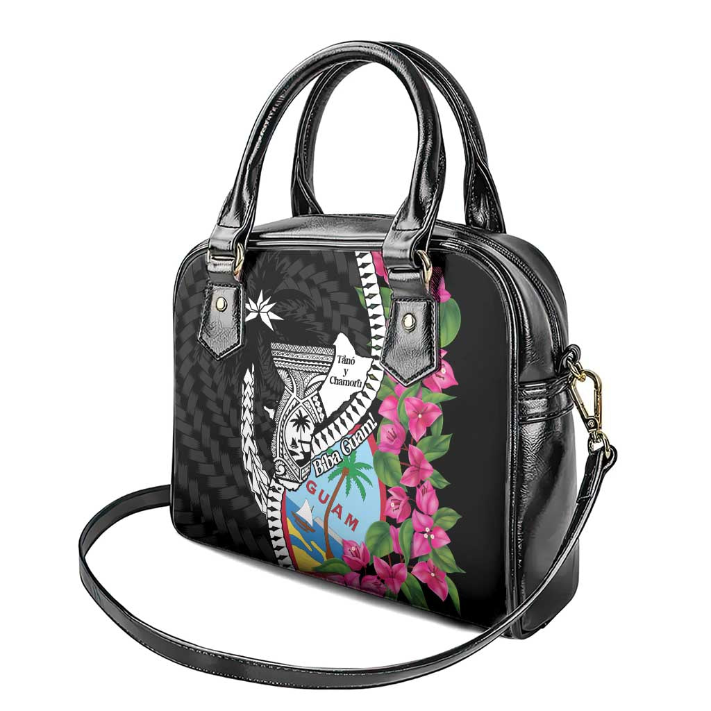 Biba Guam Liberation Day Shoulder Handbag Tano y Chamoru Latte Stone Black LT14 - Polynesian Pride