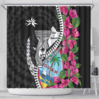 Biba Guam Liberation Day Shower Curtain Tano y Chamoru Latte Stone Black