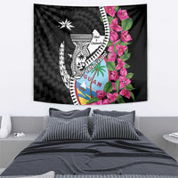 Biba Guam Liberation Day Tapestry Tano y Chamoru Latte Stone Black