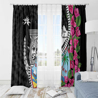 Biba Guam Liberation Day Window Curtain Tano y Chamoru Latte Stone Black