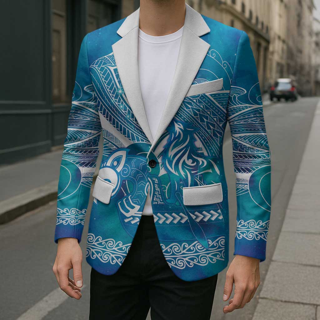Kuri Dog Waka New Zealand Matariki Blazer Ocean Sharks Maori Tattoo