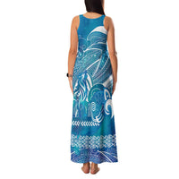 Kuri Dog Waka New Zealand Matariki Family Matching Tank Maxi Dress and Hawaiian Shirt Ocean Sharks Maori Tattoo