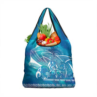 Kuri Dog Waka New Zealand Matariki Grocery Bag Ocean Sharks Maori Tattoo