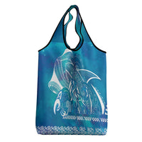 Kuri Dog Waka New Zealand Matariki Grocery Bag Ocean Sharks Maori Tattoo