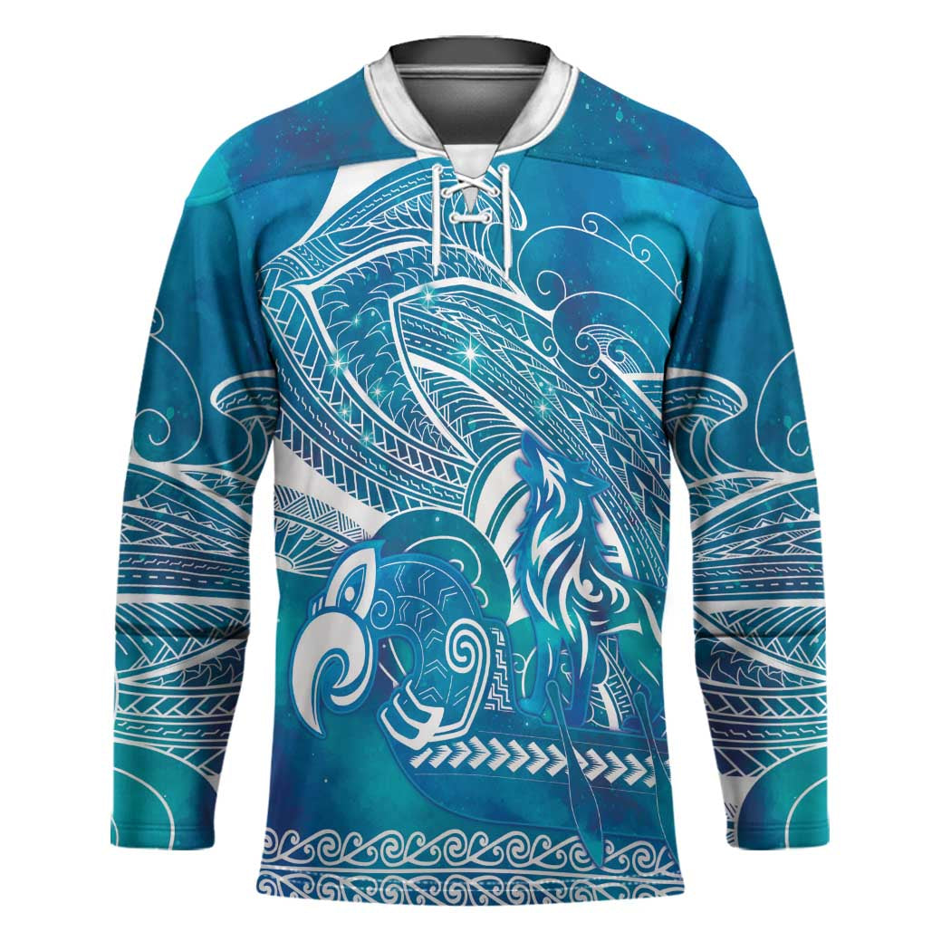 Kuri Dog Waka New Zealand Matariki Hockey Jersey Ocean Sharks Maori Tattoo