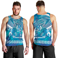 Kuri Dog Waka New Zealand Matariki Men Tank Top Ocean Sharks Maori Tattoo