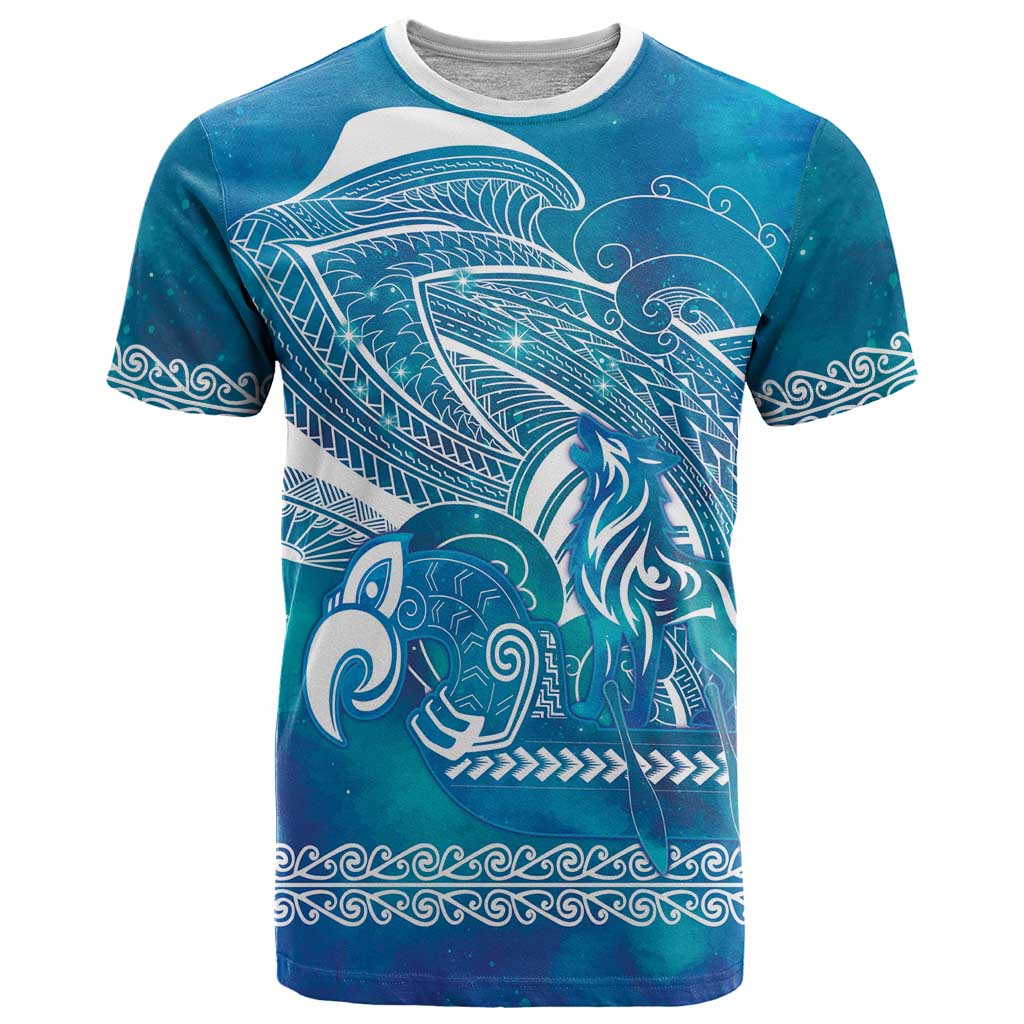 Kuri Dog Waka New Zealand Matariki T Shirt Ocean Sharks Maori Tattoo