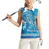 Kuri Dog Waka New Zealand Matariki Women Sleeveless Polo Shirt Ocean Sharks Maori Tattoo