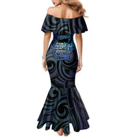 Tuna Eel New Zealand Matariki Family Matching Mermaid Dress and Hawaiian Shirt He Piko He Taniwha Maori Pattern