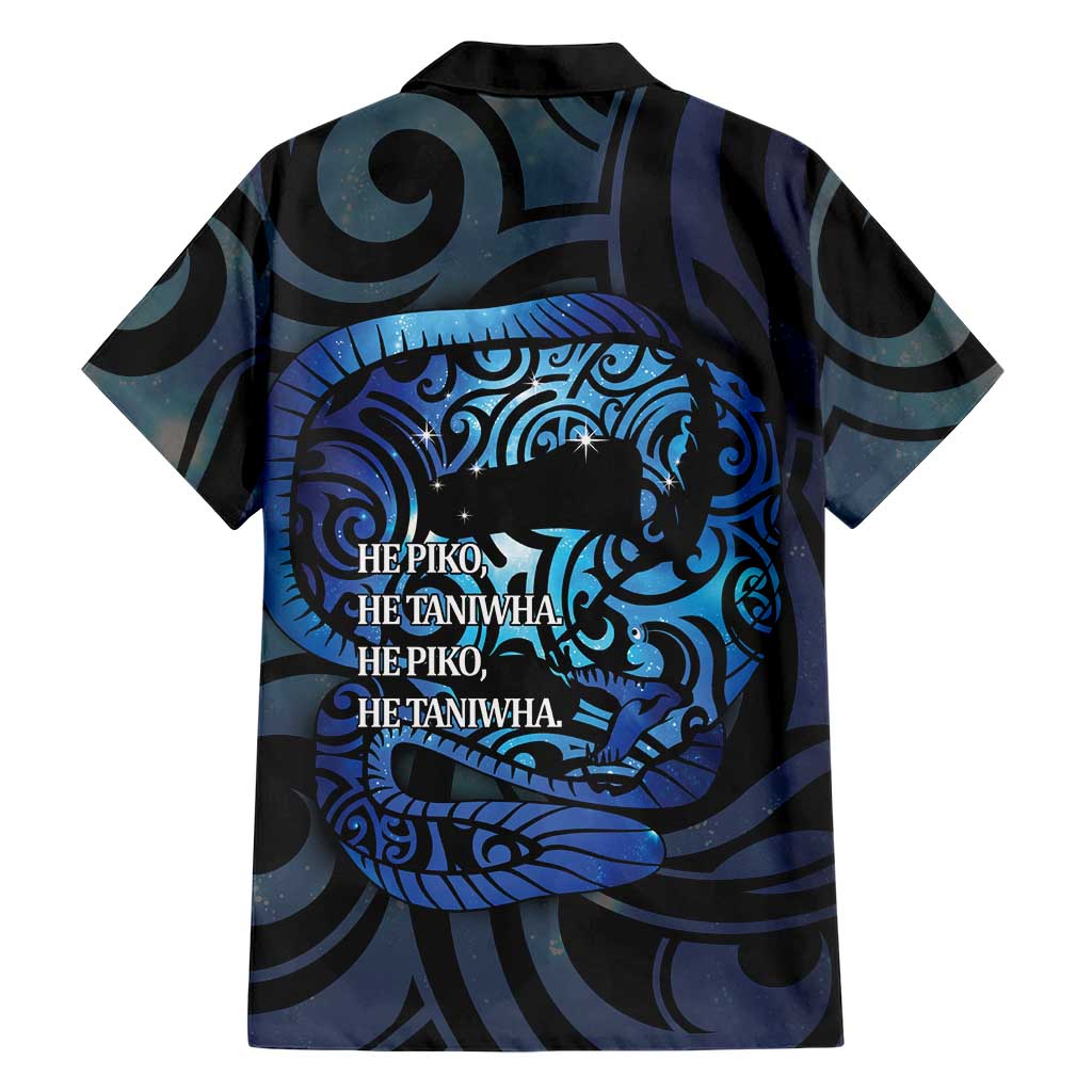 Tuna Eel New Zealand Matariki Family Matching Puletasi and Hawaiian Shirt He Piko He Taniwha Maori Pattern