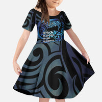 Tuna Eel New Zealand Matariki Family Matching Short Sleeve Bodycon Dress and Hawaiian Shirt He Piko He Taniwha Maori Pattern