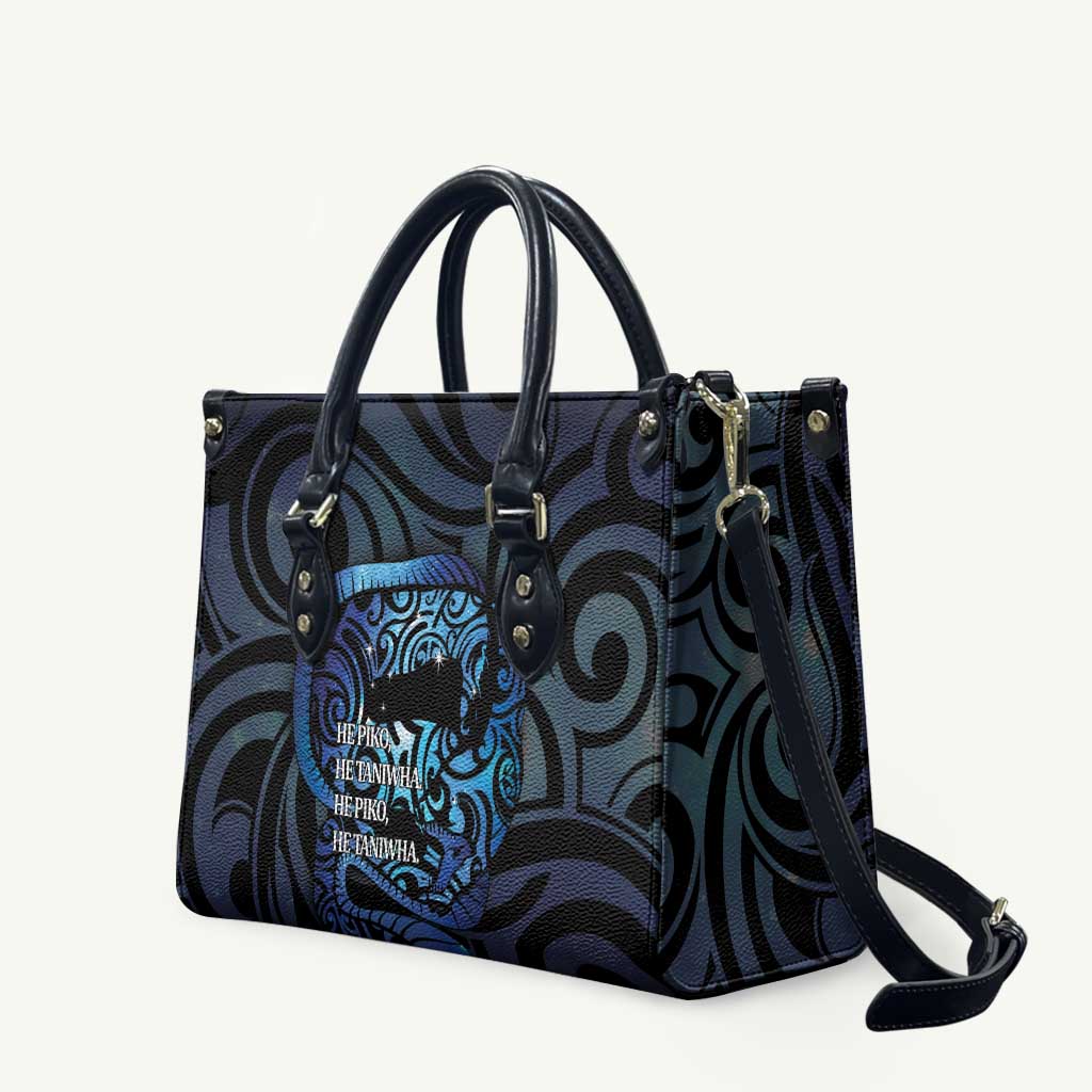 Tuna Eel New Zealand Matariki Leather Bag He Piko He Taniwha Maori Pattern