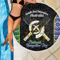 Personalised South Sea Islanders National Recognition Day Beach Blanket Australia Aboriginal Vanuatu Pig Tusk