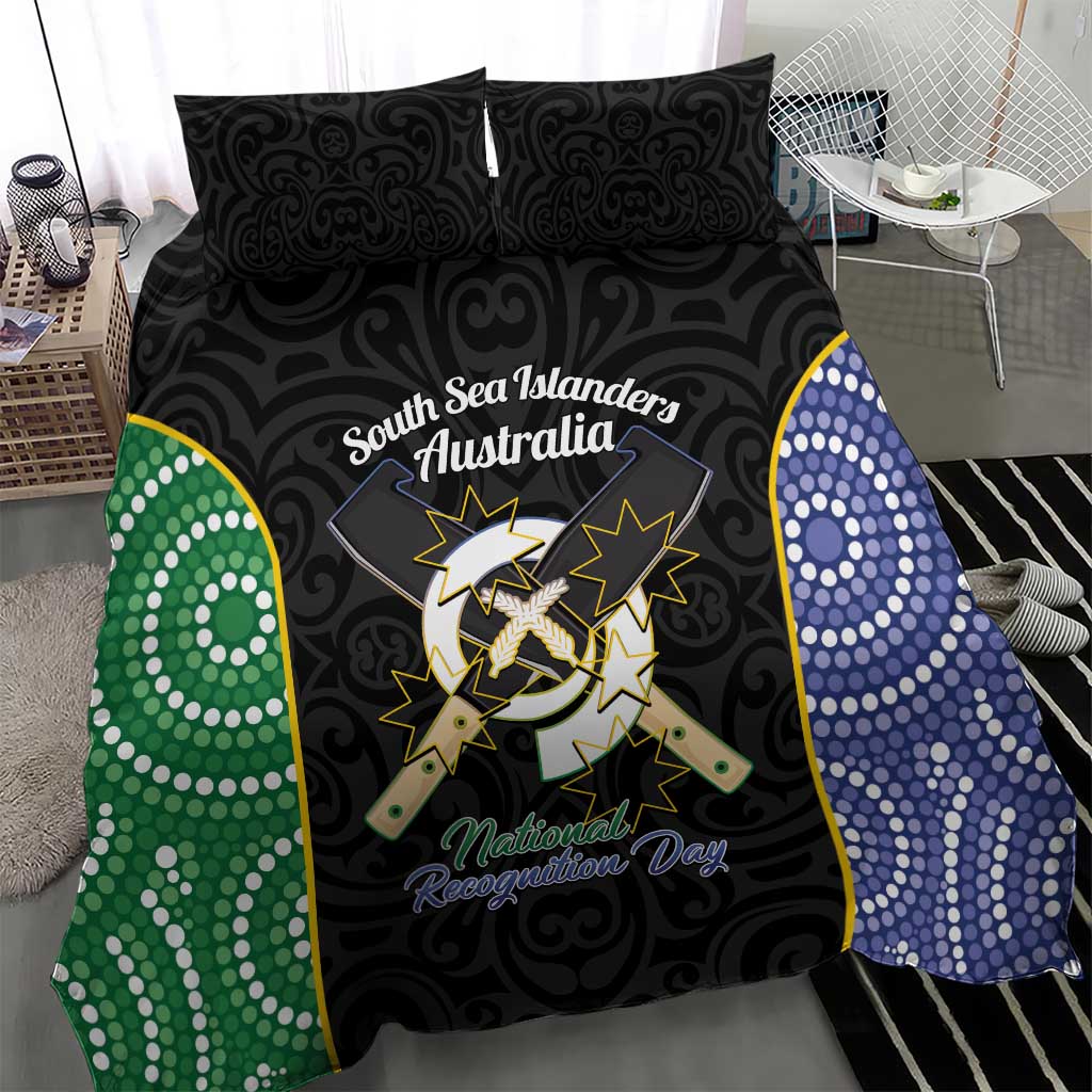 Personalised South Sea Islanders National Recognition Day Bedding Set Australia Aboriginal Vanuatu Pig Tusk