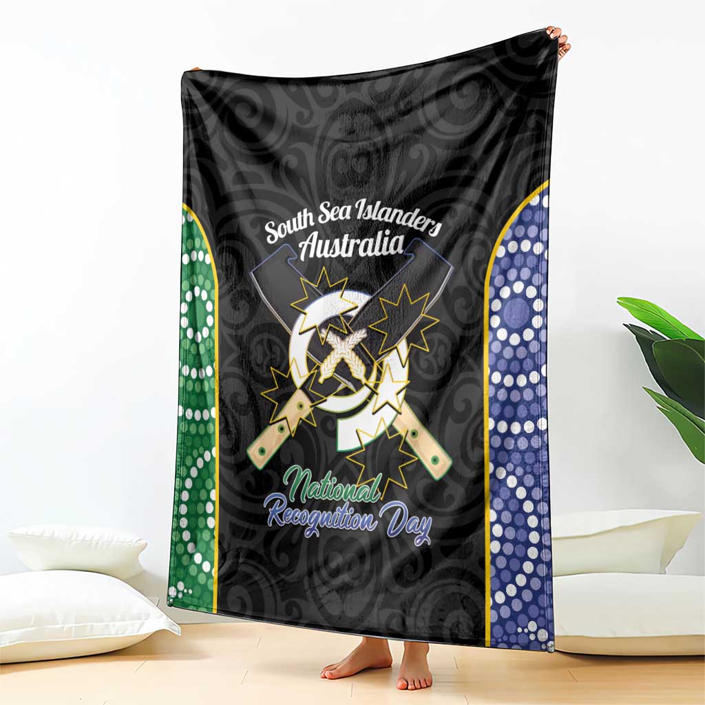 Personalised South Sea Islanders National Recognition Day Blanket Australia Aboriginal Vanuatu Pig Tusk