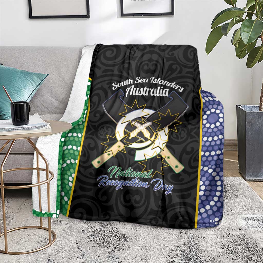 Personalised South Sea Islanders National Recognition Day Blanket Australia Aboriginal Vanuatu Pig Tusk