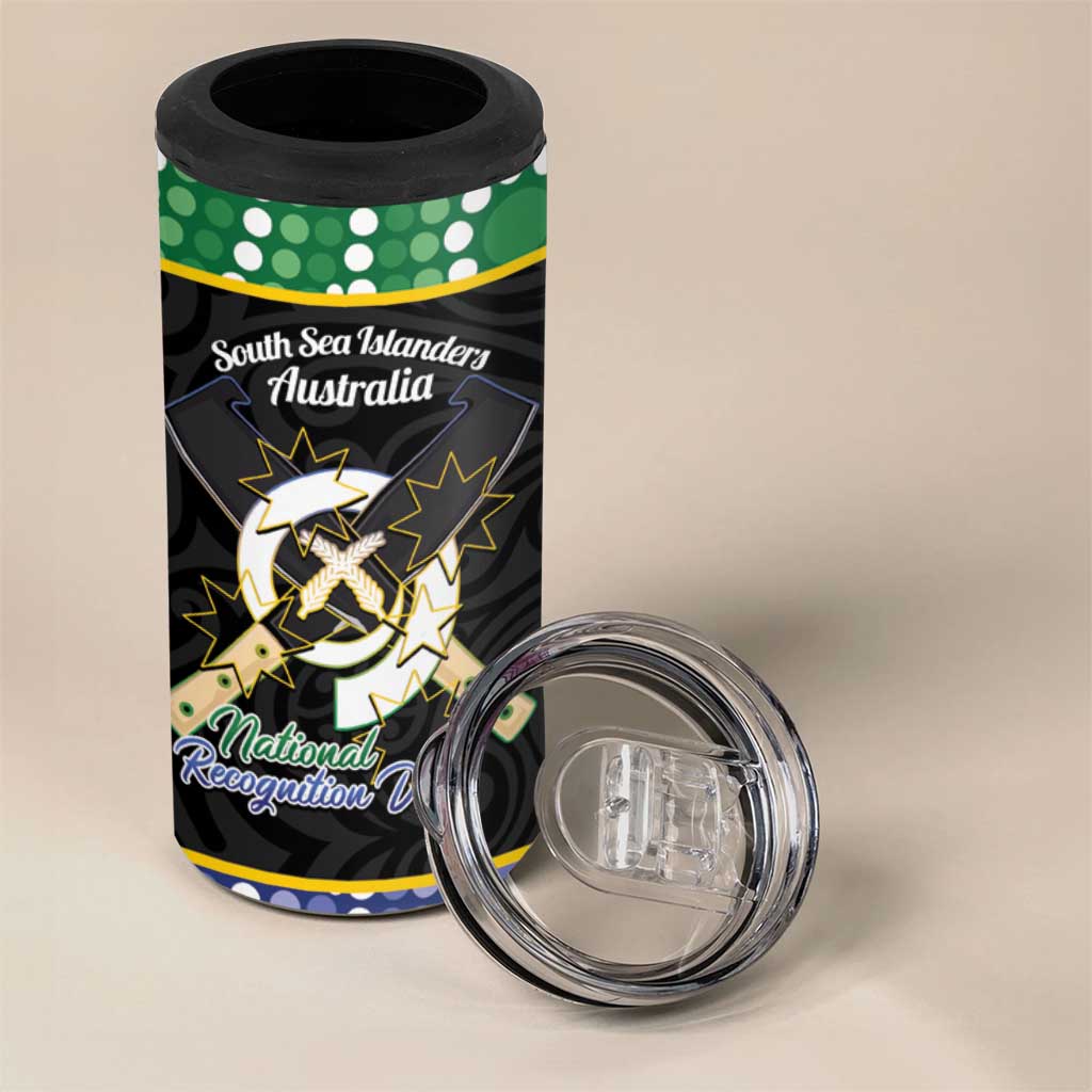 Personalised South Sea Islanders National Recognition Day 4 in 1 Can Cooler Tumbler Australia Aboriginal Vanuatu Pig Tusk