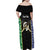 Personalised South Sea Islanders National Recognition Day Family Matching Off Shoulder Maxi Dress and Hawaiian Shirt Australia Aboriginal Vanuatu Pig Tusk