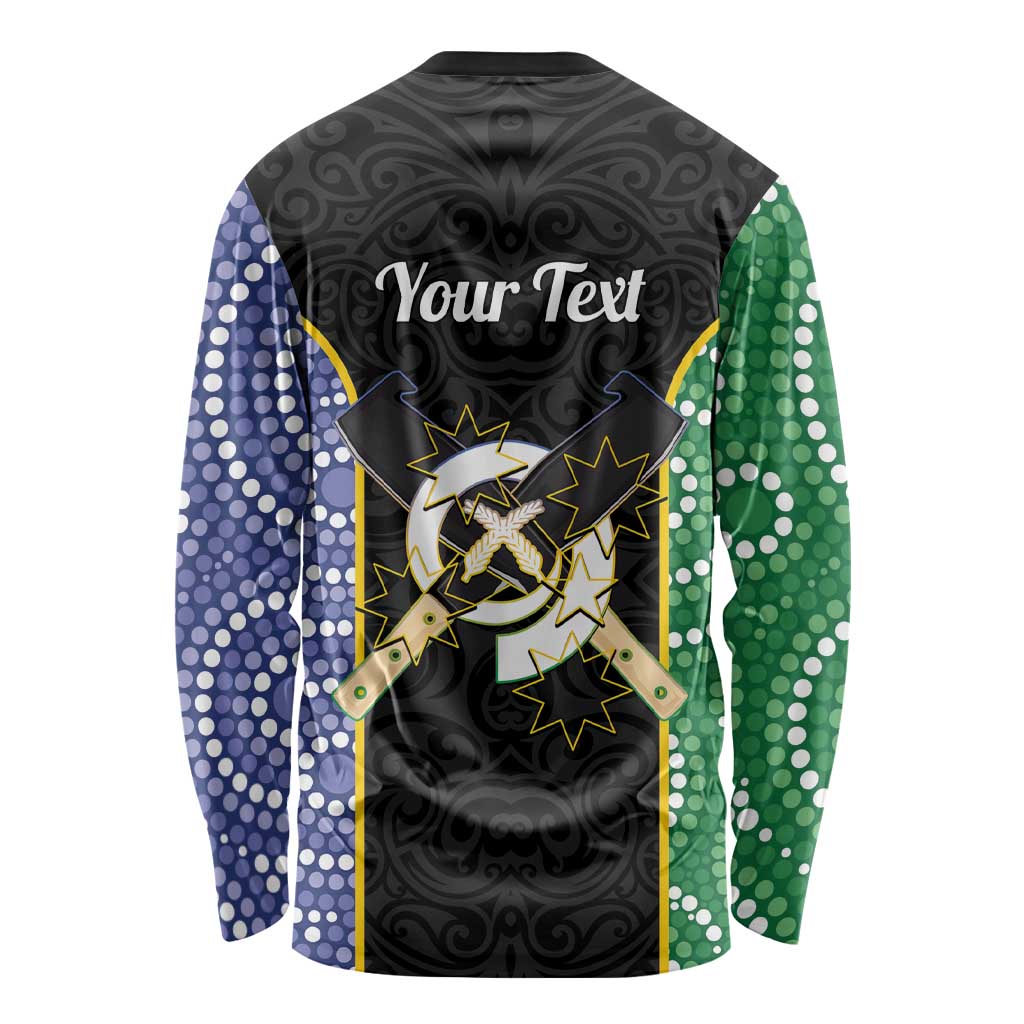 Personalised South Sea Islanders National Recognition Day Long Sleeve Shirt Australia Aboriginal Vanuatu Pig Tusk LT14 - Polynesian Pride
