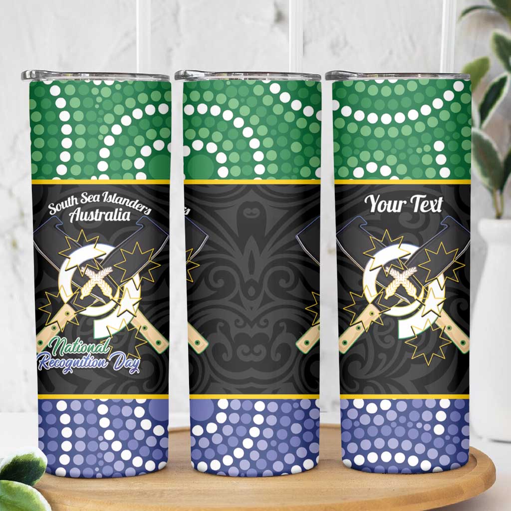 Personalised South Sea Islanders National Recognition Day Skinny Tumbler Australia Aboriginal Vanuatu Pig Tusk