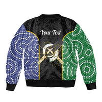 Personalised South Sea Islanders National Recognition Day Sleeve Zip Bomber Jacket Australia Aboriginal Vanuatu Pig Tusk LT14 - Polynesian Pride
