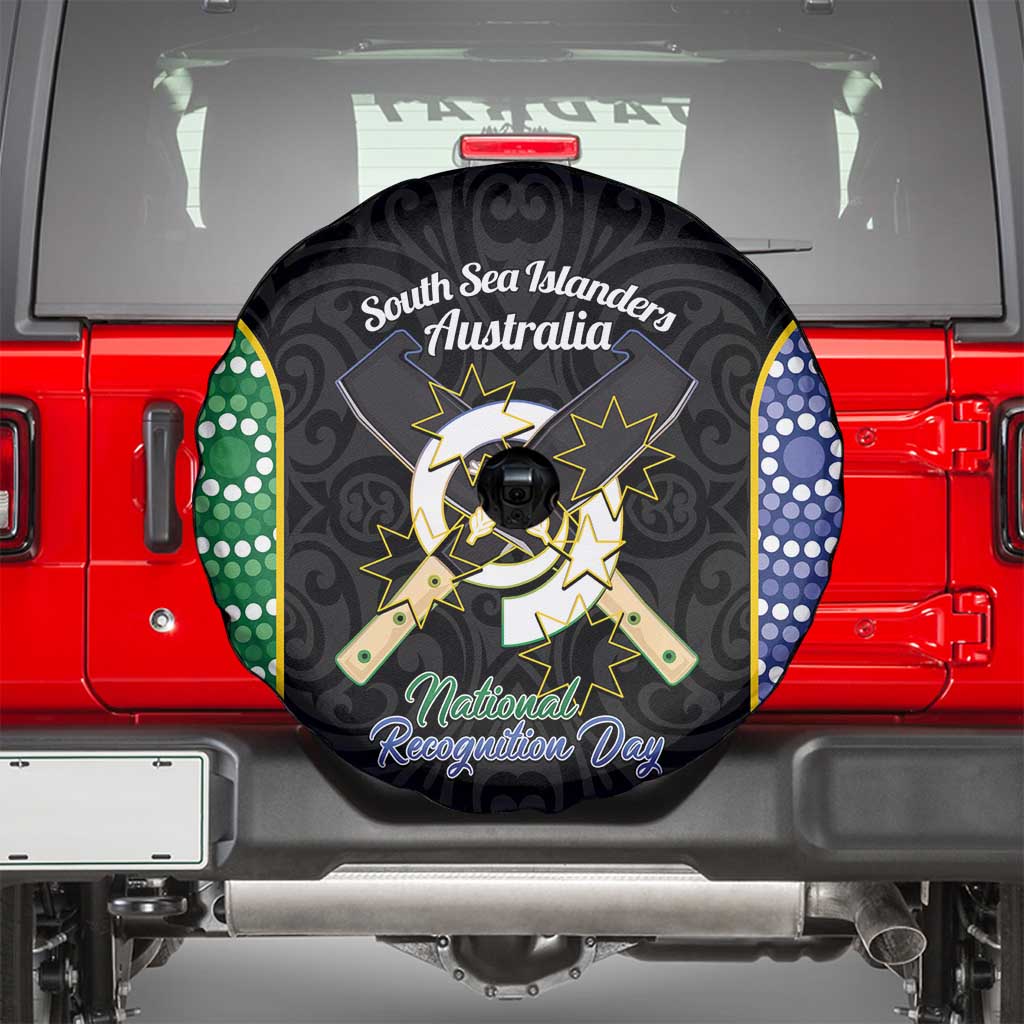 Personalised South Sea Islanders National Recognition Day Spare Tire Cover Australia Aboriginal Vanuatu Pig Tusk