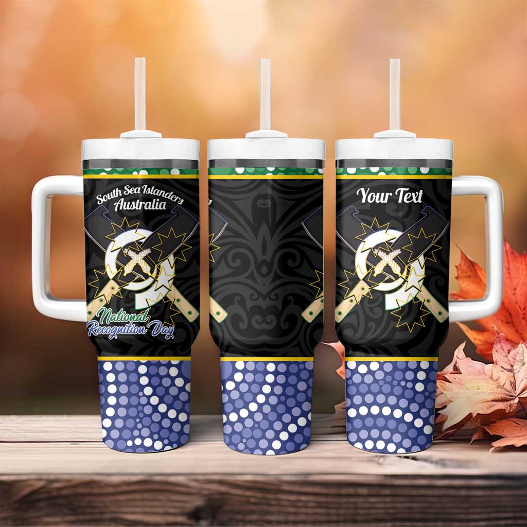 Personalised South Sea Islanders National Recognition Day Tumbler With Handle Australia Aboriginal Vanuatu Pig Tusk
