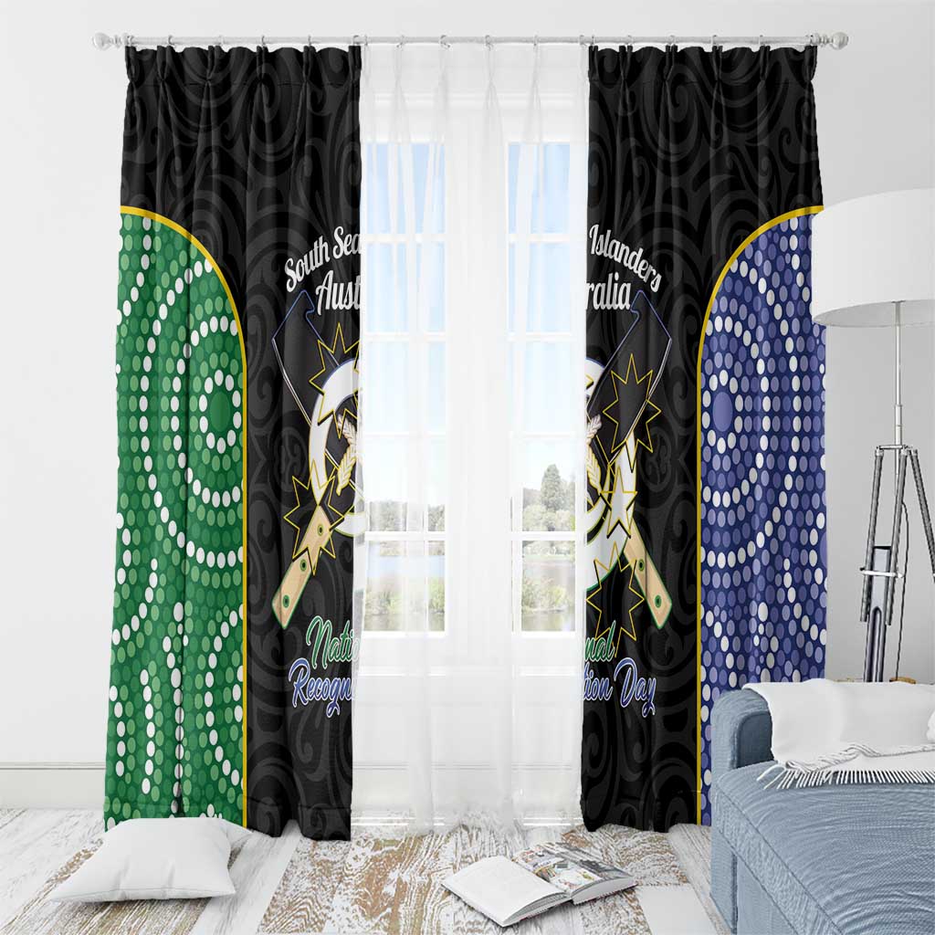 Personalised South Sea Islanders National Recognition Day Window Curtain Australia Aboriginal Vanuatu Pig Tusk