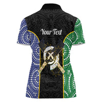 Personalised South Sea Islanders National Recognition Day Women Polo Shirt Australia Aboriginal Vanuatu Pig Tusk