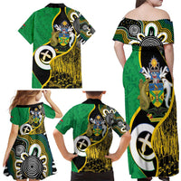 Australian South Sea Islanders National Recognition Day Family Matching Off Shoulder Maxi Dress and Hawaiian Shirt Solomon Islands And Vanuatu Culture