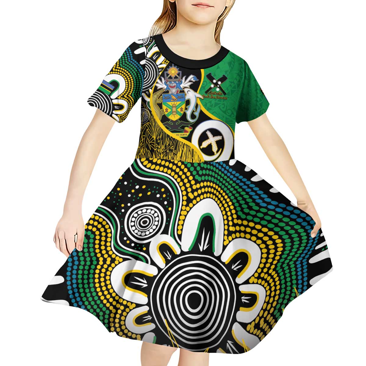 Australian South Sea Islanders National Recognition Day Kid Short Sleeve Dress Solomon Islands And Vanuatu Culture