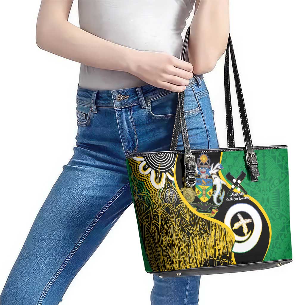 Australian South Sea Islanders National Recognition Day Leather Tote Bag Solomon Islands And Vanuatu Culture