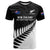 New Zealand Silver Fern Rugby T Shirt All Black 2023 Go Champions Maori Pattern LT14 Black - Polynesian Pride