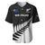 Personalised New Zealand Silver Fern Rugby Baseball Jersey All Black Go Champions Maori Pattern LT14