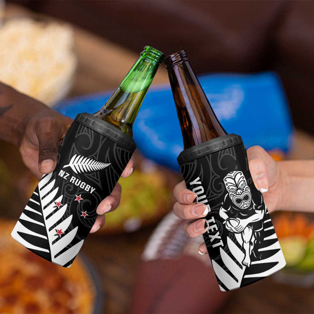 New Zealand Silver Fern Rugby 4 in 1 Can Cooler Tumbler All Black Go Champions Maori Pattern LT14