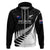 Custom New Zealand Silver Fern Rugby Hoodie All Black 2023 Go Champions Maori Pattern LT14 Zip Hoodie Black - Polynesian Pride