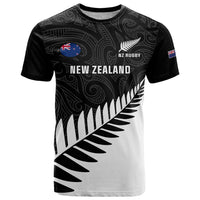 Custom New Zealand Silver Fern Rugby T Shirt All Black Go Champions Maori Pattern LT14